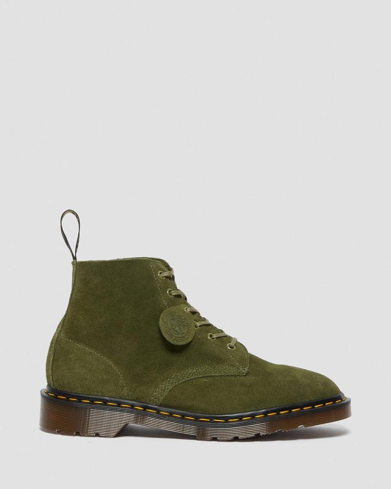 Green Men's Dr Martens 101 Made in England Suede Ankle Boots | CA 408XYU